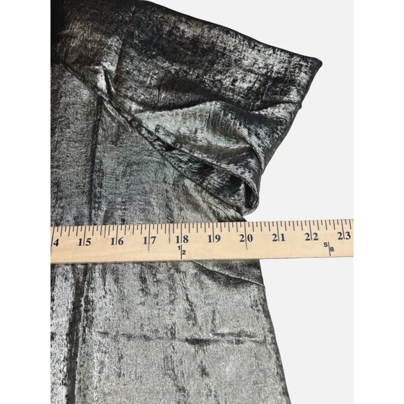 Hazel Metallic Long Sleeve Blouse M - Picture 13 of 15